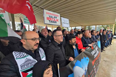 Zonguldak’ta Filistin’e Destek Platformu’ndan İsrail’e tepki