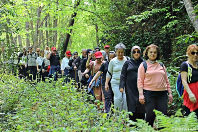 Dağ bayır demeden sağlık için yürüyorlar