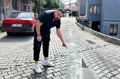 Zonguldak’ta bozuk yol tepkisi: Okul yolunda su birikintisi vatandaşı bezdirtti