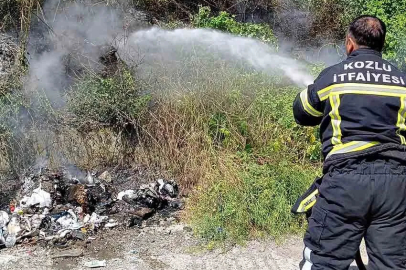 Kozlu'da anız yangını korkuttu!