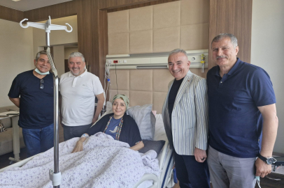 Murat Sesli'den Saadet Oruç'a geçmiş olsun ziyareti!