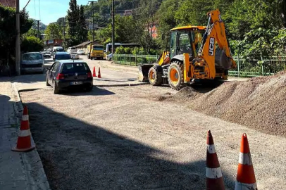 Her yağmurda göle dönen yolda çalışma başladı!