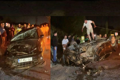 Takla atan araç hurdaya döndü!