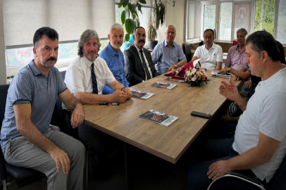 Dernek başkanı ve heyetinden Orhan Korkmaz'a ziyaret