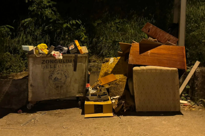 Zonguldak'ta çöp krizi devam ediyor!