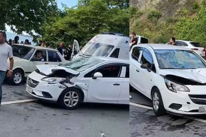 Feci kazada otomobil baba ve oğluna çarptı: 3 yaralı