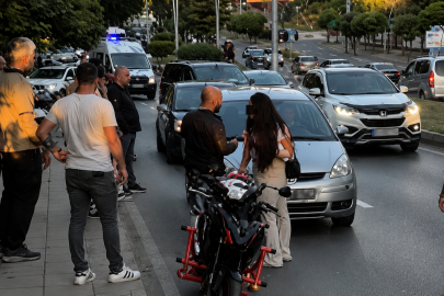 Kadın motosiklet sürücüsü yaralandı!