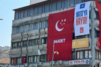 Zonguldak Saadet Partisi’nden küresel sisteme "Pankartlı" tepki