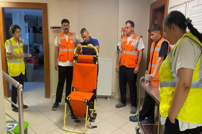 Başkent Üniversitesi Zonguldak Diyaliz Merkezi'nde deprem ve yangın tatbikatı gerçekleştirildi