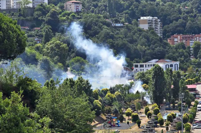 Kozlu sahilinde yükselen dumanlar korkuttu!