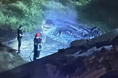 Zonguldak'ta feci ölüm! Yanan araçta can verdi!