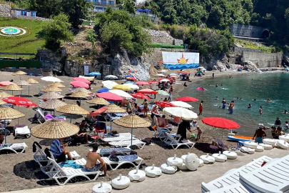 Yağmur sonrası plajlarda yoğunluk