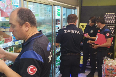 Zabıta ekipleri marketleri mercek altına aldı