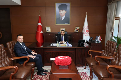 Vali Hacıbektaşoğlu, Gençlik ve Spor İl Müdürü Hacı'yı kabul etti