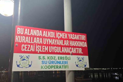 Kdz.Ereğli sahil bandındaki çekek yerlerinde alkol almak yasaklandı