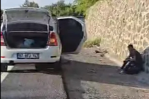 Zonguldak-Ereğli yolunda faciaya ramak kaldı: Büyük tehlike atlattılar