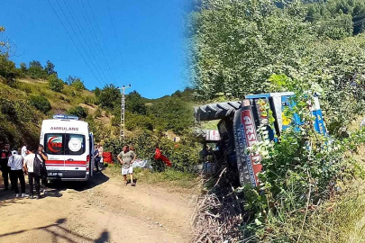 Patpat şarampole yuvarlandı!