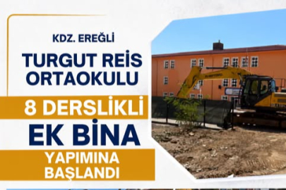 Turgut Reis Ortaokulu’na 8 derslikli ek bina yapılıyor!