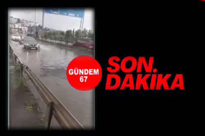 Sağanak yağmur sonrası sürücüler zor anlar yaşadı!