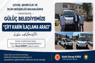Gülüç Belediyesi’ne ilaçlama aracı hibe edildi