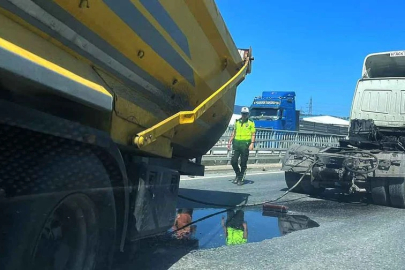 Ayrılan dorse yolu trafiğe kapattı!