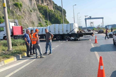 Kdz.Ereğli'de tır ile motosiklet çarpıştı: Sürücü ağır yaralı!