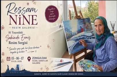 81 Yaşındaki Ressam Nine, Zonguldak’ta Sanatseverlerle Buluşuyor!
