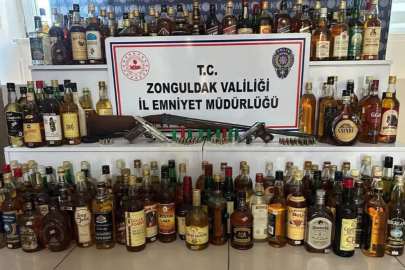 Kilimli’de Nefes Kesen Operasyon: 189 Şişe Kaçak İçki ve Ruhsatsız Silahlar Ele Geçirildi!
