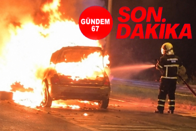 Gülüç’te Kontrol Noktasında Araç Yangını: Ekipler Alarm Geçti