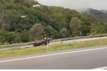 Zonguldak-Ankara yolunda Otomobil takla attı!