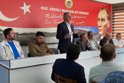 Ereğli Muhtarlar Derneği'nde Birlik Mesajı: "Siyasetin Süslü Cümleleriyle Değil Eserlerle Sahadayız"