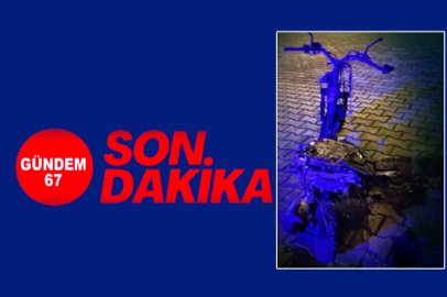 Babasına kızdı, motorunu yaktı!