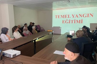 Huzurevindekilere Yangın Eğitimi!