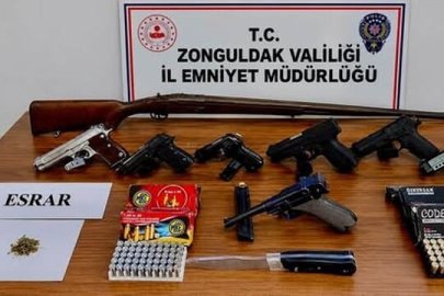 Zonguldak'ta silah ticareti operasyonunda 6 şüpheliden 3'ü tutuklandı