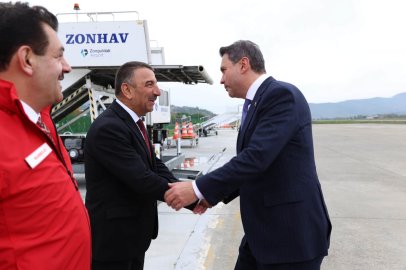 Bakan Bayraktar ve beraberindeki heyet Zonguldak'a geldi