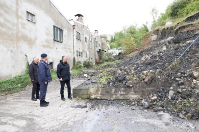 Zonguldak'ta istinat duvarı çöktü: Vali Hacıbektaşoğlu bölgede inceleme yaptı!